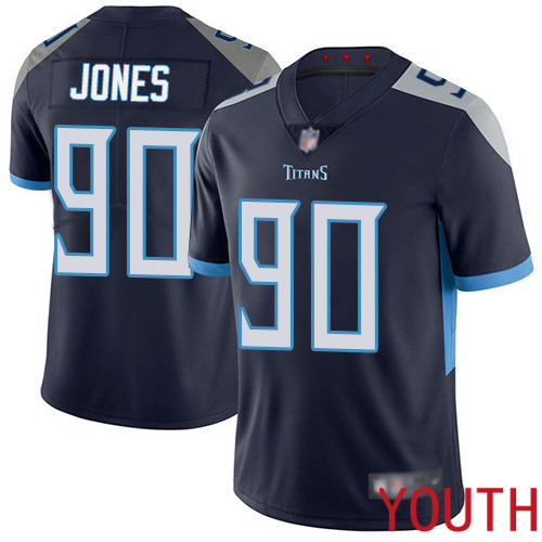Tennessee Titans Limited Navy Blue Youth DaQuan Jones Home Jersey NFL Football #90 Vapor Untouchable